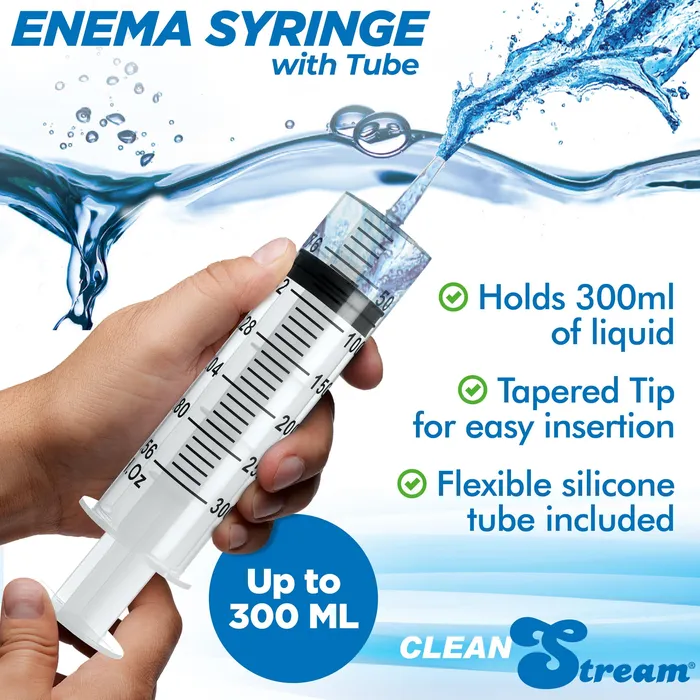 CleanStream Male Sex Toys Enema Syringe with Tube