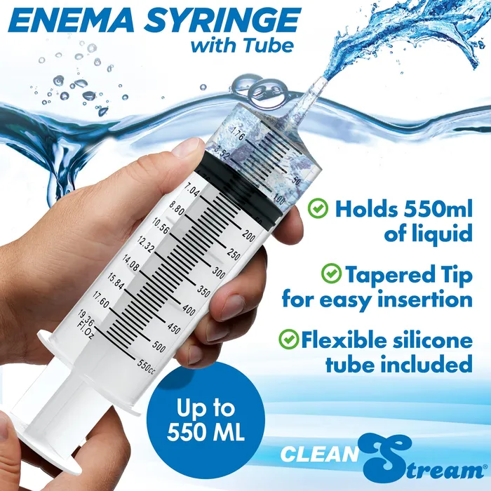 CleanStream Male Sex Toys Enema Syringe with Tube
