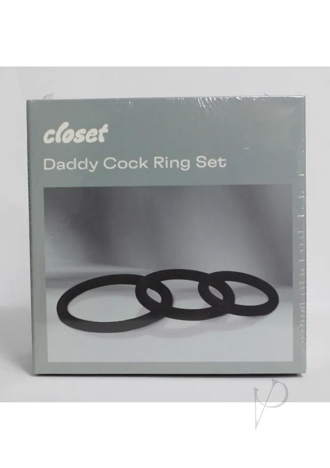 Closet Daddy Cock Ring Set Black Bellesa Enterprise Inc Male Sex Toys Closet Daddy Cock Ring Set Black Bellesa Enterprise Inc Male Sex Toys