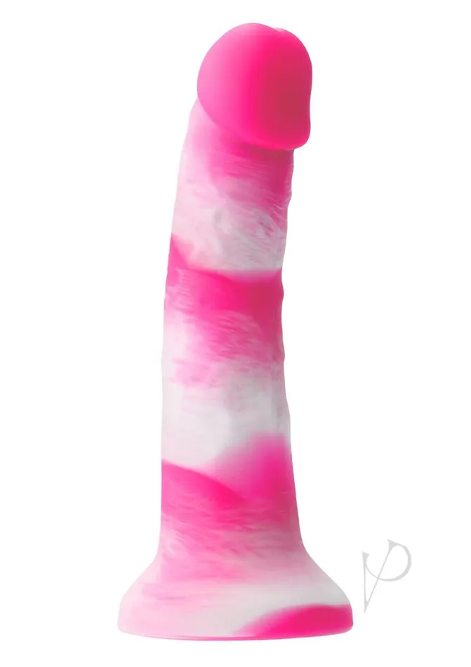 Colours Dildos Colours Pleasures Yum Yum Silicone Dildo 7in PinkWhite Colours Dildos Colours Pleasures Yum Yum Silicone Dildo 7in PinkWhite