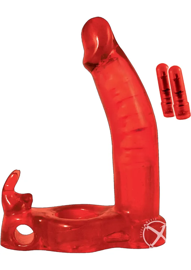 Couples Double Penetrator Double Penetrator Rabbit Vibrating Cock Ring Red Couples Double Penetrator Double Penetrator Rabbit Vibrating Cock Ring Red