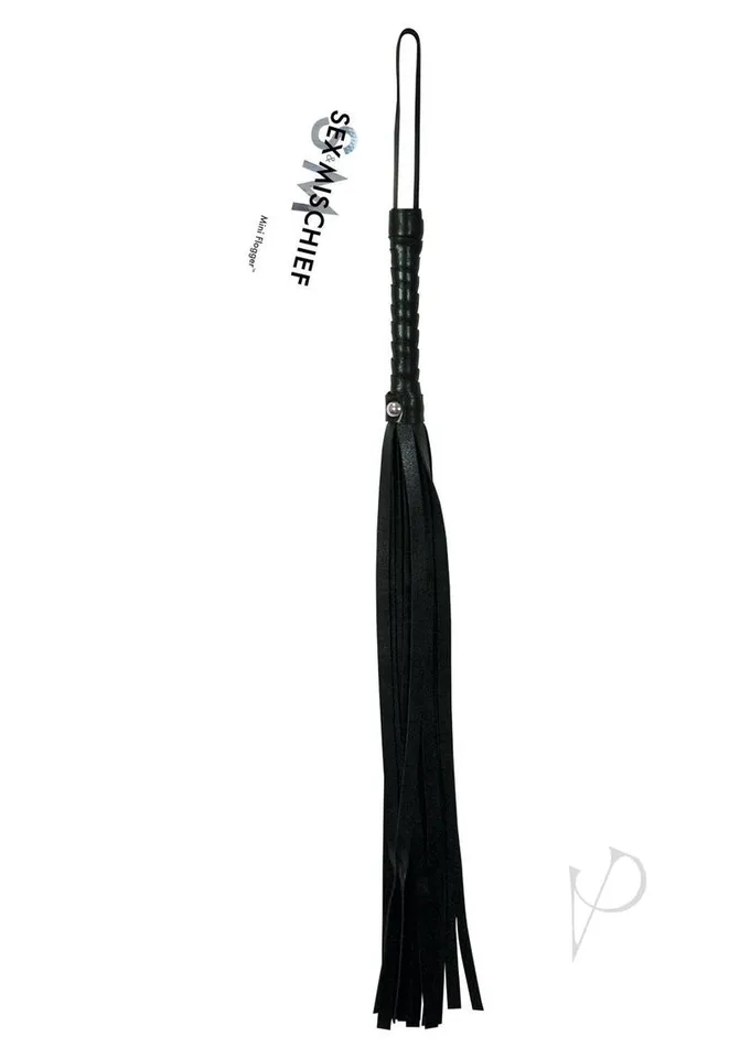 Couples Sex And Mischief Sex and Mischief Mini Faux Leather Flogger Black
