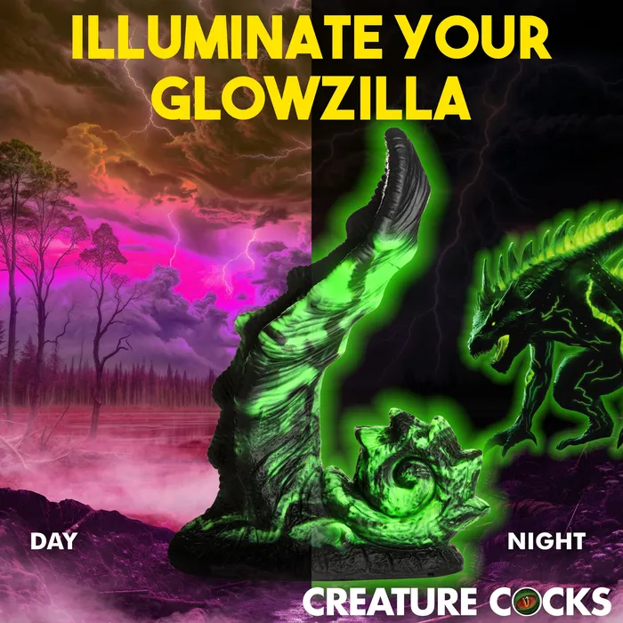 Creature Cocks Dildos Glowzilla GlowInTheDark Silicone Dildo