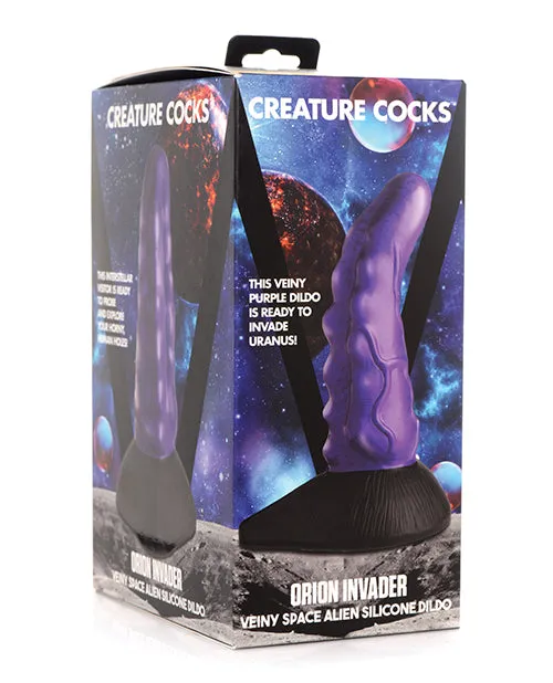 Creature Cocks Orion Invader Veiny Space Alien Silicone Dildo 725in Purple Creature Cocks Dildos