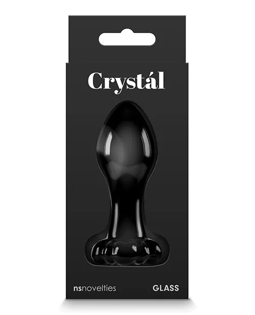 Crystal Anal Crystal Premium Glass Flower Probe Black Crystal Anal Crystal Premium Glass Flower Probe Black
