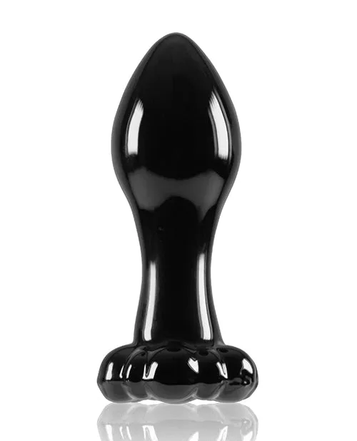 Crystal Anal Crystal Premium Glass Flower Probe Black Crystal Anal Crystal Premium Glass Flower Probe Black