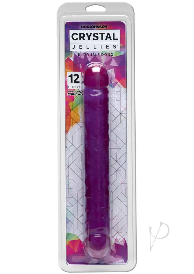 Crystal Jellies Dildos Crystal Jellies Jr Double Dildo 12in Purple