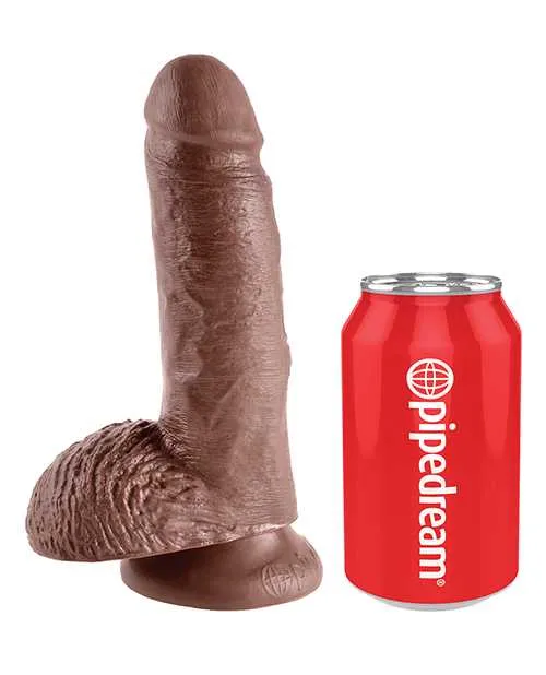 Dildos King Cock King Cock Dildo with Balls 7in Chocolate