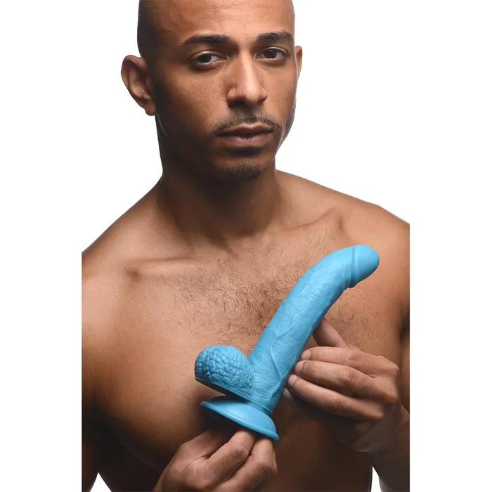 Dildos Pop Peckers 75 Inch Curved Dildo with Balls