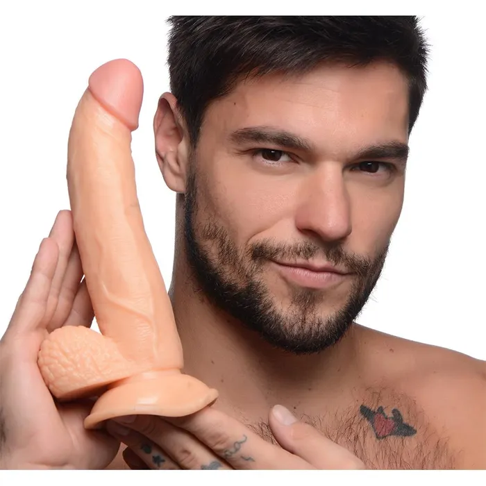 Dildos Pop Peckers 75 Inch Curved Dildo with Balls