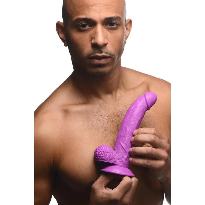 Dildos Pop Peckers 75 Inch Curved Dildo with Balls