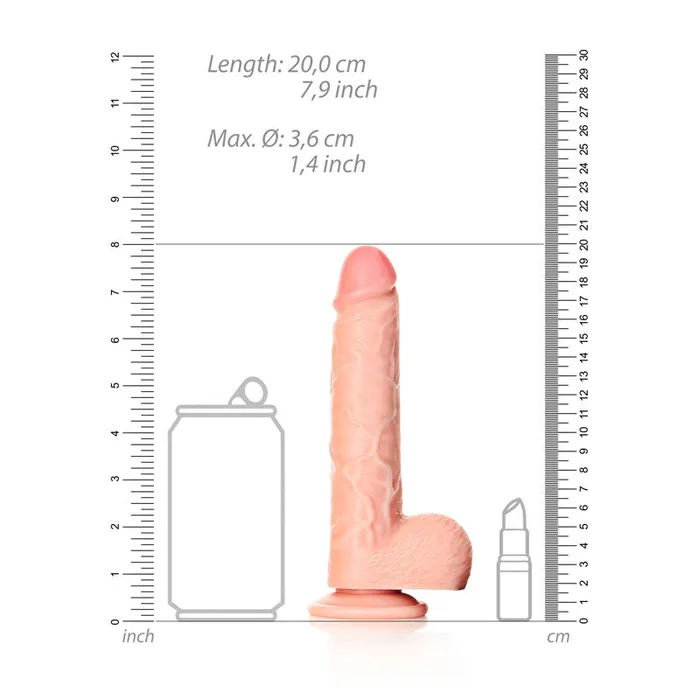 Dildos Shots Toys REALROCK 7 Inch Realistic Suction Cup Dildo with Balls