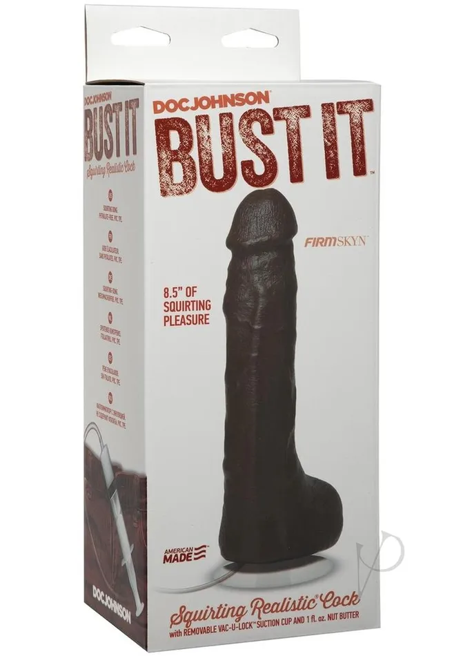 Doc Johnson Dildos Bust It Squirting Dildo 85in Black