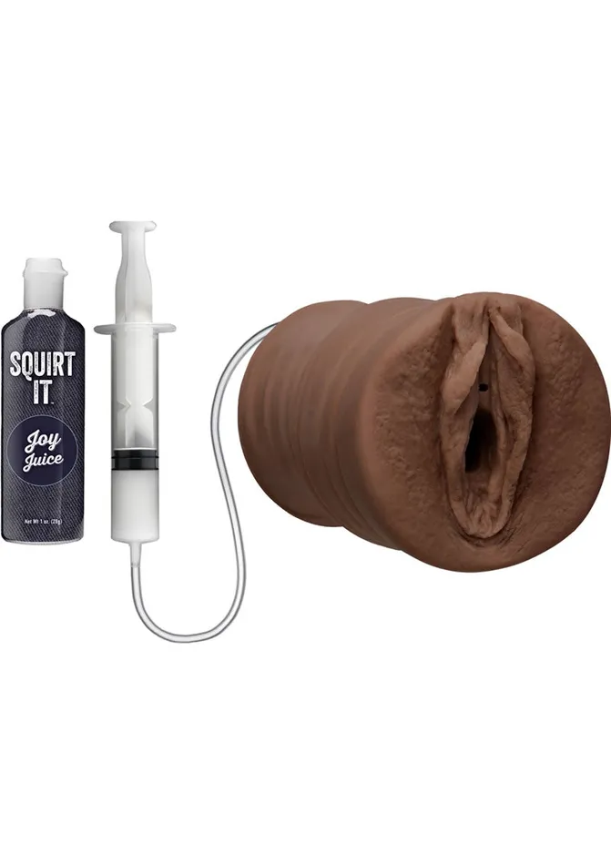 Doc Johnson Male Sex Toys Squirt It Ultraskyn Squirting Masturbator with 1oz Joy Juice Pussy Chocolate Doc Johnson Male Sex Toys Squirt It Ultraskyn Squirting Masturbator with 1oz Joy Juice Pussy Chocolate