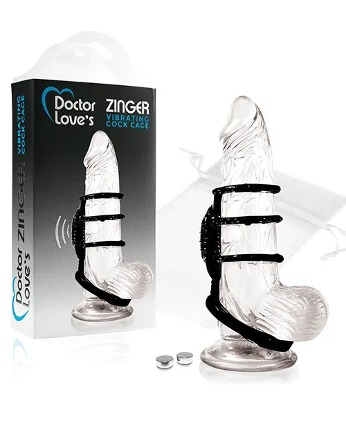 Doctor Love Male Sex Toys Doctor Loves Zinger Vibrating Cock Cage Black Doctor Love Male Sex Toys Doctor Loves Zinger Vibrating Cock Cage Black