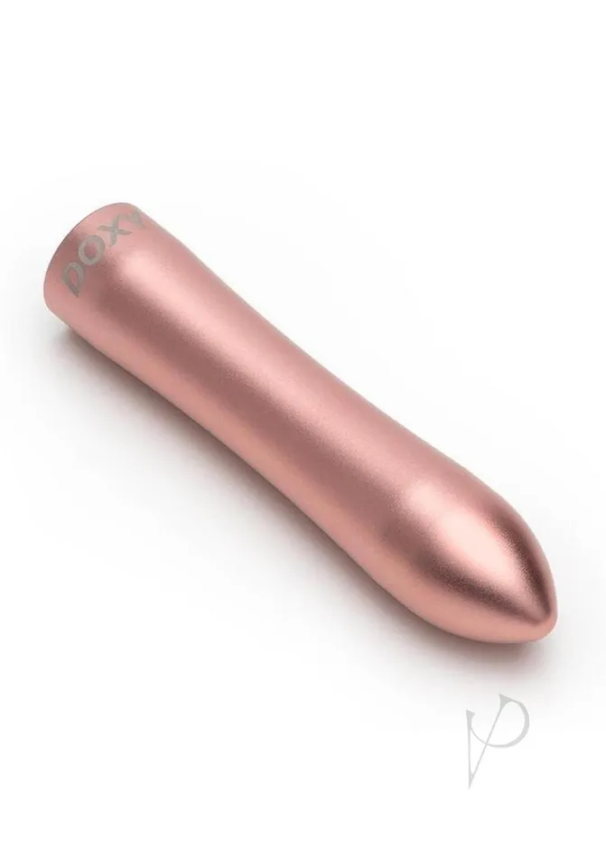 Doxy Vibrators Doxy Bullet Rechargeable Aluminum Vibrator Pink Gold