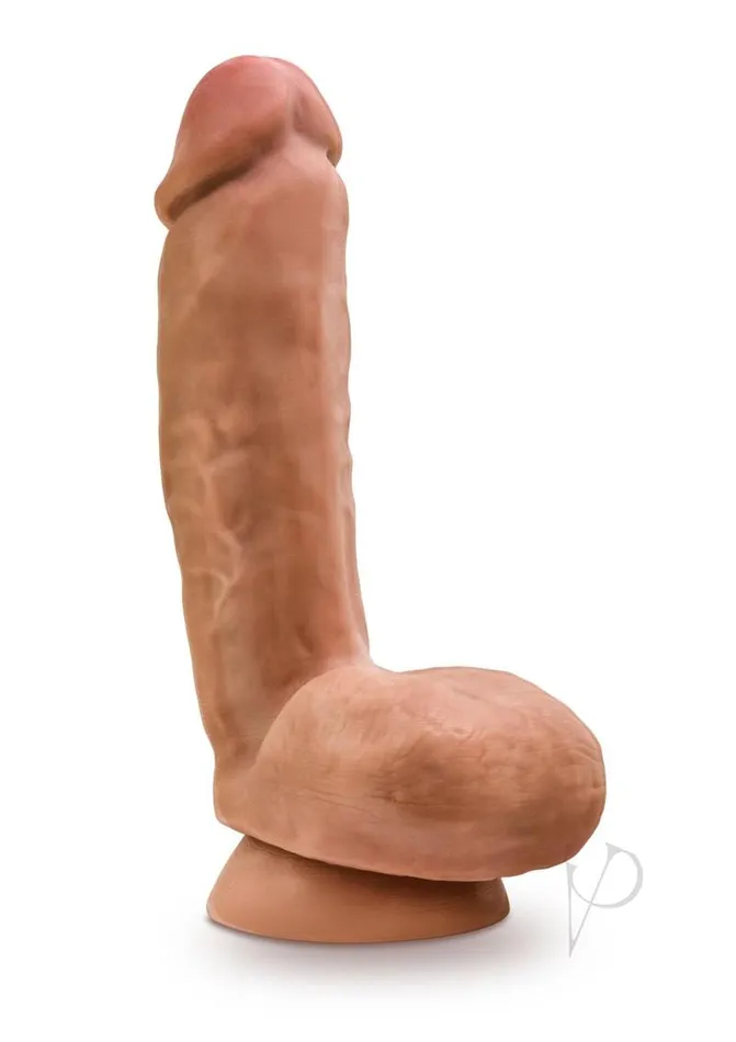 Dr Skin Dr Skin Glide Gold Collection Self Lubricating Dildo with Balls 85in Caramel Female Sex Toys Dr Skin Dr Skin Glide Gold Collection Self Lubricating Dildo with Balls 85in Caramel Female Sex Toys