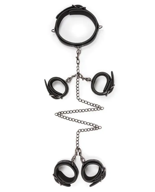 Easy Toys Fetish Set wCollar Ankle Wrist Cuffs Black Easy Toys Couples Easy Toys Fetish Set wCollar Ankle Wrist Cuffs Black Easy Toys Couples