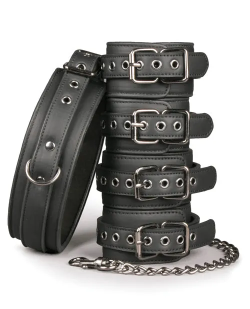 Easy Toys Fetish Set wCollar Ankle Wrist Cuffs Black Easy Toys Couples Easy Toys Fetish Set wCollar Ankle Wrist Cuffs Black Easy Toys Couples