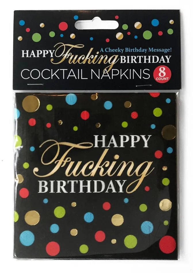 Enhancers Candyprints Party Happy Fn Birthday Napkins 8 per Pack Multicolor