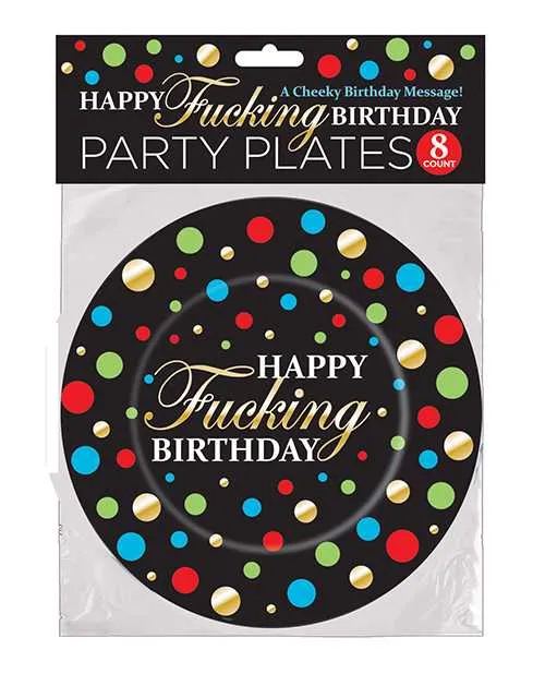 Enhancers Candyprints Party Happy Fn Birthday Plates 8 per Pack Multicolor