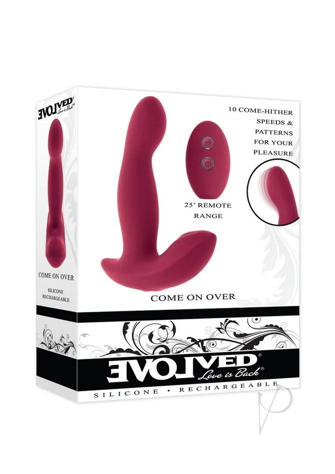 Evolved Female Sex Toys Come on Over Rechargeable Silicone Dual Vibrator with Remote Control Red Evolved Female Sex Toys Come on Over Rechargeable Silicone Dual Vibrator with Remote Control Red