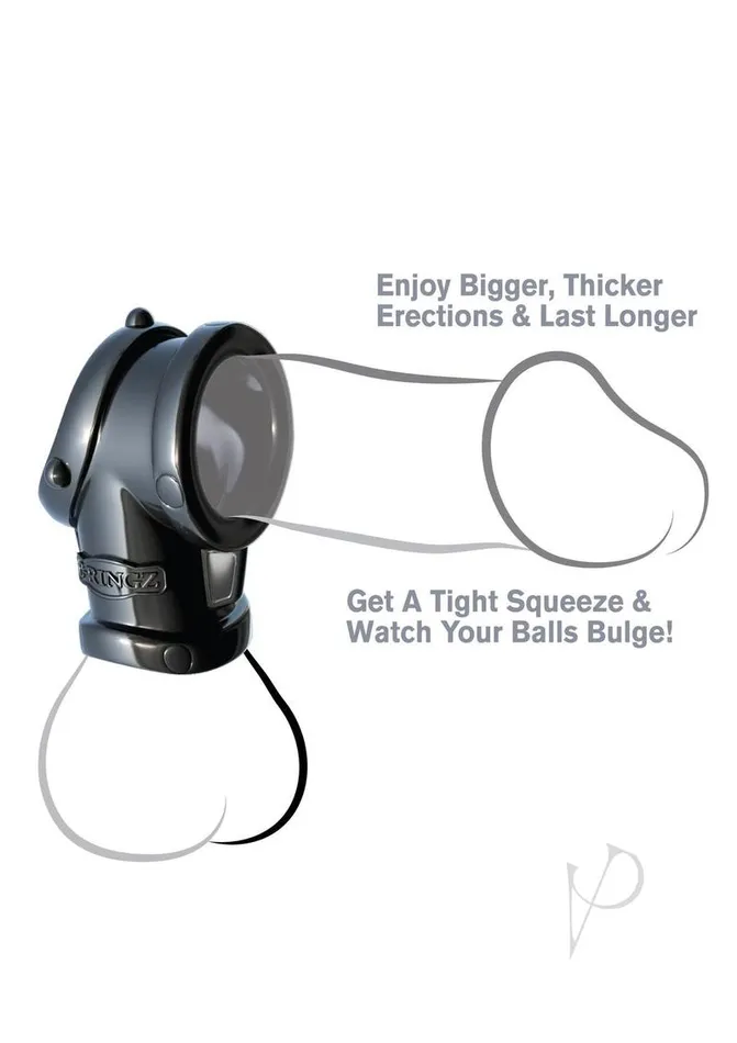Fantasy C Ringz Fantasy CRingz Pipe Cock Ring with BallStretcher Black Male Sex Toys