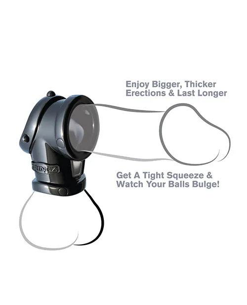 Fantasy C Ringz Fantasy CRingz Pipe Cock Ring with BallStretcher Black Male Sex Toys