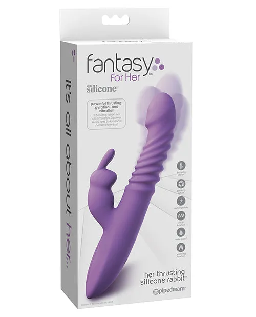 Fantasy For Her Vibrators Fantasy For Her Thrusting Silicone Rabbit Vibrator Purple