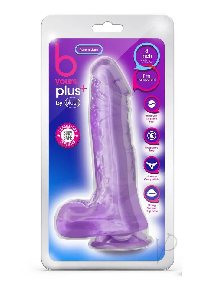 Female Sex Toys B Yours B Yours Plus Ram n Jam Realistic Dildo with Balls 8in Purple Female Sex Toys B Yours B Yours Plus Ram n Jam Realistic Dildo with Balls 8in Purple
