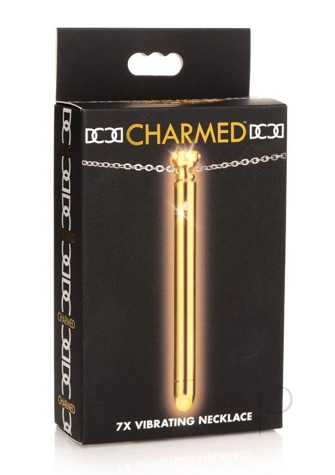 Female Sex Toys Charmed Charmed Rechargeable Stainless Steel 7X Vibrating Necklace Gold Female Sex Toys Charmed Charmed Rechargeable Stainless Steel 7X Vibrating Necklace Gold
