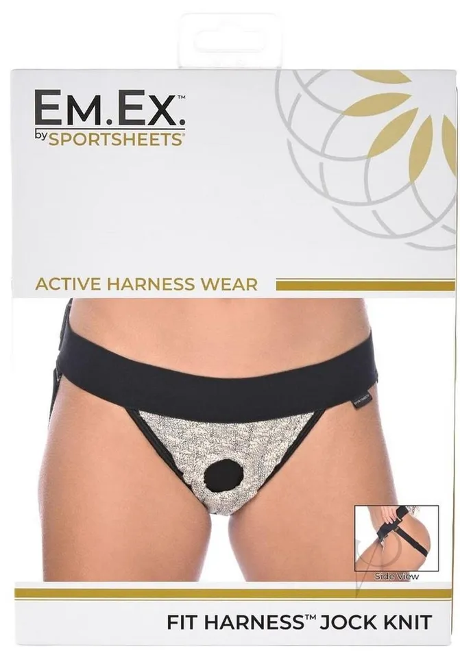 Female Sex Toys EmEx EM EX Fit Harness Jock XL3XL Gray