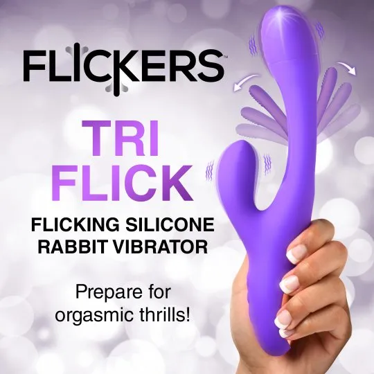 Female Sex Toys INMI Tri Flick Silicone Flicking Rabbit Vibrator