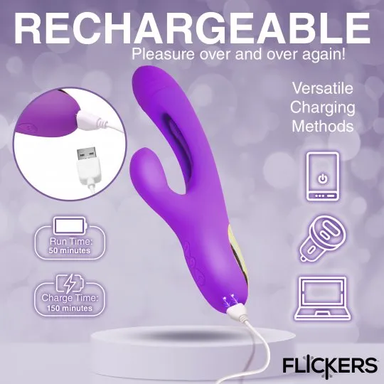 Female Sex Toys INMI Tri Flick Silicone Flicking Rabbit Vibrator
