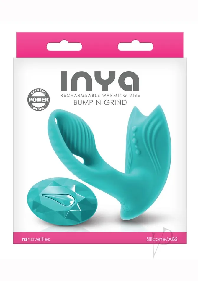 Female Sex Toys Inya Inya BumpNGrind Silicone Rechargeable Warming Vibrator with Remote Control Teal Female Sex Toys Inya Inya BumpNGrind Silicone Rechargeable Warming Vibrator with Remote Control Teal