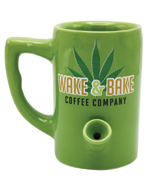 Female Sex Toys Island Dogs Wake Bake Coffee Mug 10 oz Green