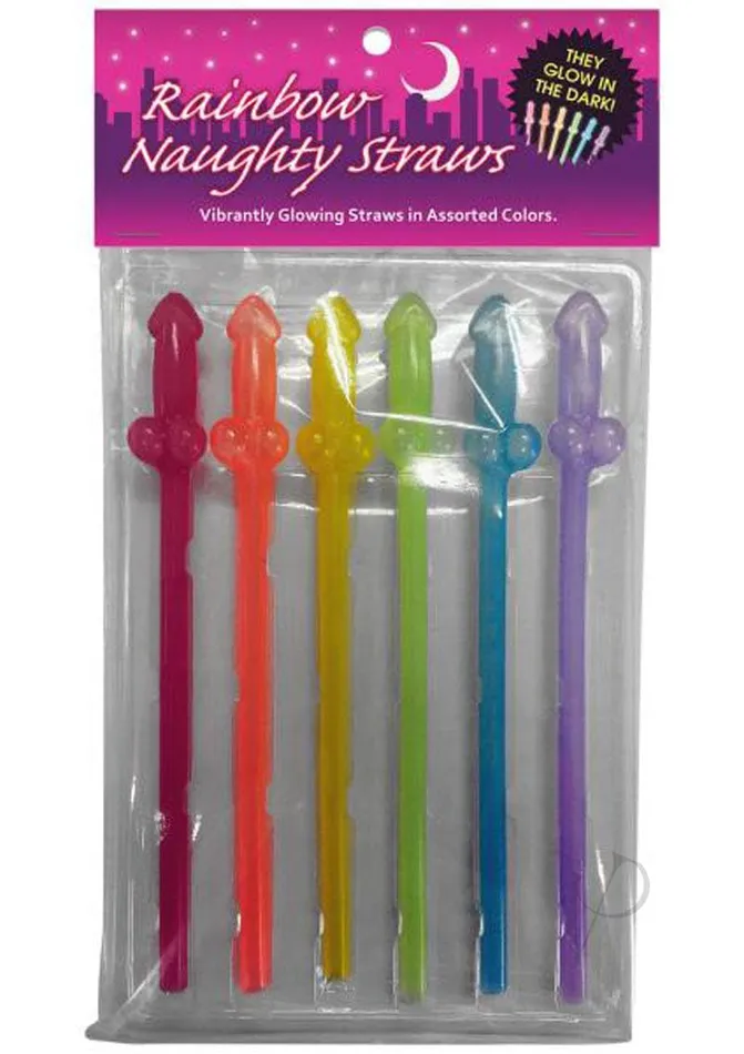 Female Sex Toys Kheper Games Rainbow Naughty Straws Glow In The Dark Penis Shaped Assorted Colors 6 per pack Female Sex Toys Kheper Games Rainbow Naughty Straws Glow In The Dark Penis Shaped Assorted Colors 6 per pack