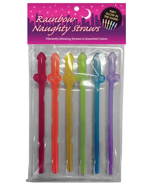 Female Sex Toys Kheper Games Rainbow Naughty Straws Glow In The Dark Penis Shaped Assorted Colors 6 per pack Female Sex Toys Kheper Games Rainbow Naughty Straws Glow In The Dark Penis Shaped Assorted Colors 6 per pack