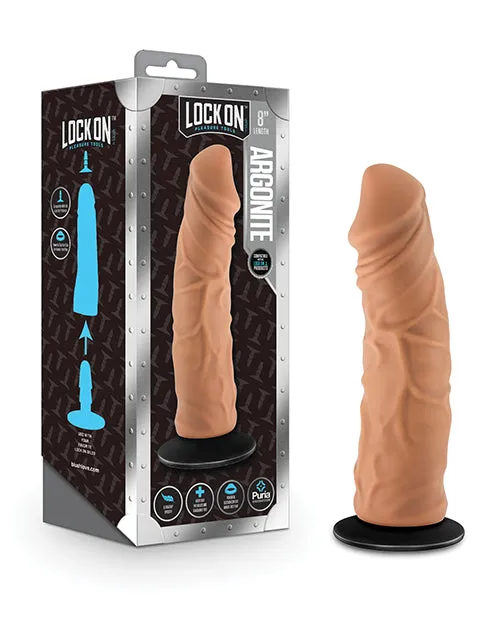 Female Sex Toys Lock On Lock On Argonite Dildo with Suction Cup Adapter 8in Caramel Female Sex Toys Lock On Lock On Argonite Dildo with Suction Cup Adapter 8in Caramel