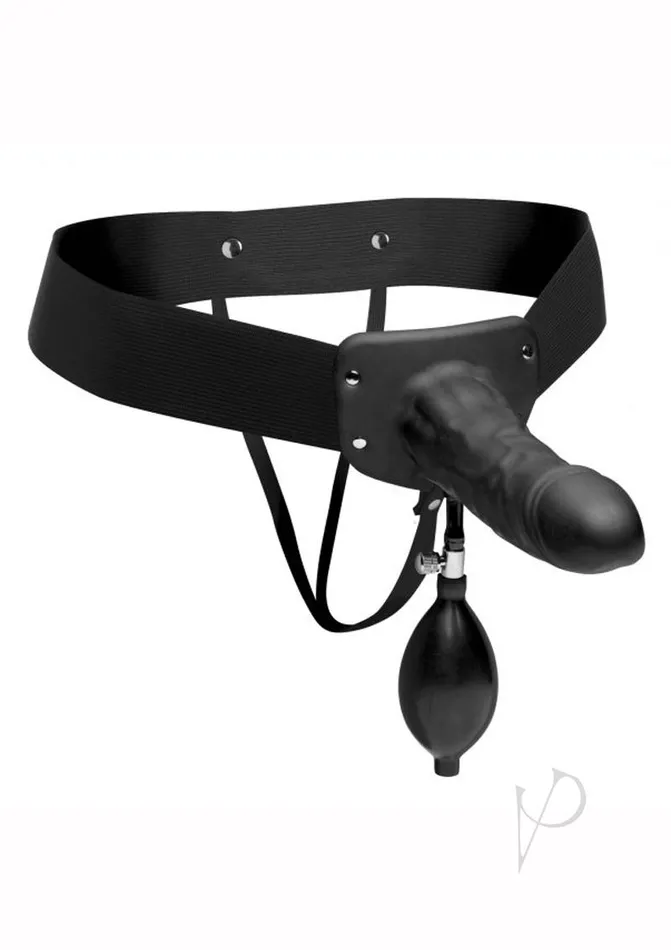 Female Sex Toys Master Series Master Series Pumper Inflatable Hollow StrapOn Black