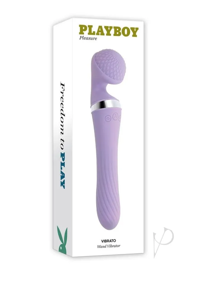 Female Sex Toys Playboy Vibrato Rechargeable Silicone Dual Ended Wand Purple Playboy Female Sex Toys Playboy Vibrato Rechargeable Silicone Dual Ended Wand Purple Playboy