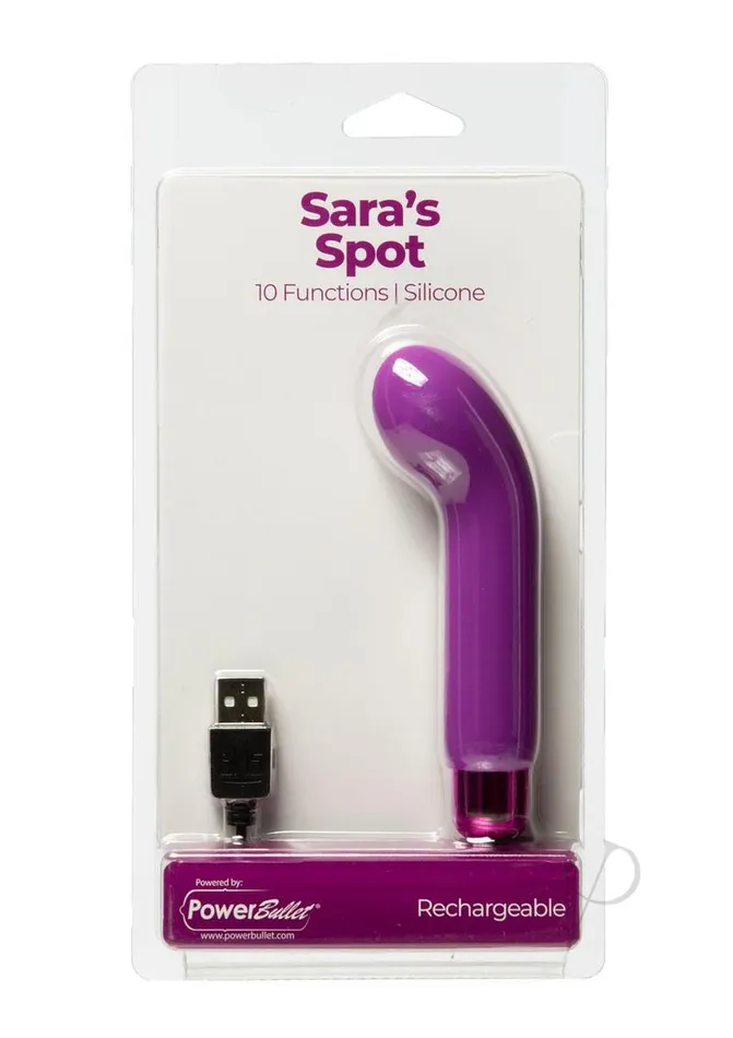 Female Sex Toys Powerbullet PowerBullet Saras Spot 10 Function Rechargeable Silicone Vibrating Bullet Purple Female Sex Toys Powerbullet PowerBullet Saras Spot 10 Function Rechargeable Silicone Vibrating Bullet Purple
