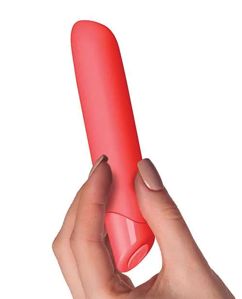 Female Sex Toys Rocks Off SugarBoo Cool Coral Rechargeable Silicone Vibrator Fuchsia