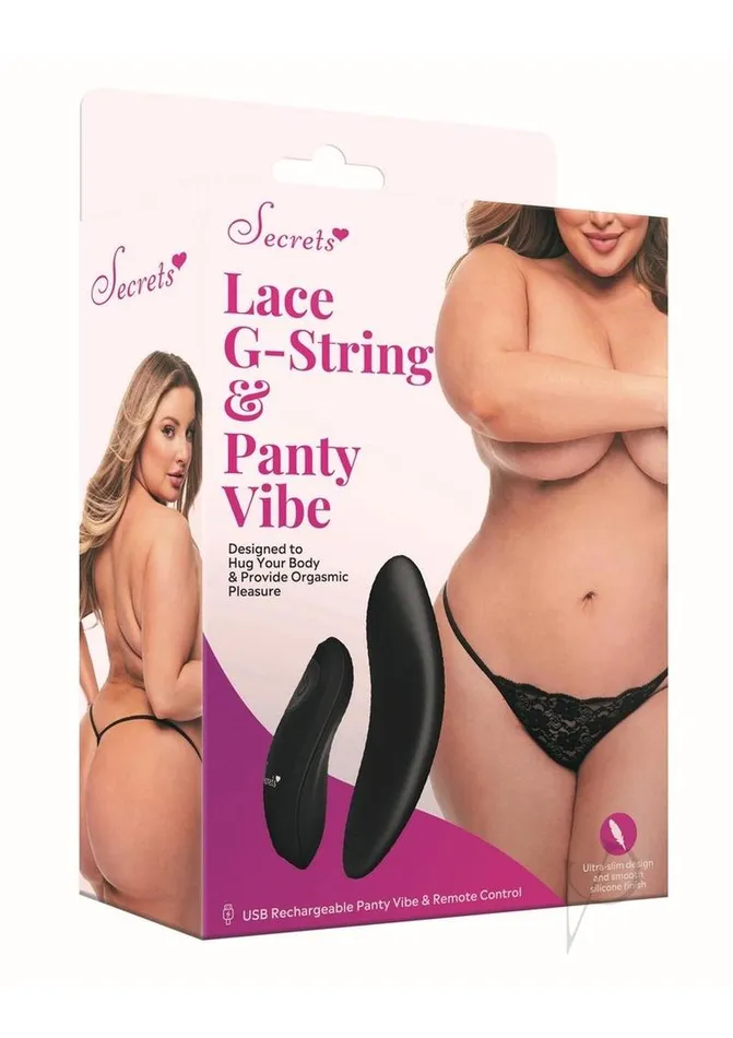 Female Sex Toys Secrets Secrets Rechargeable Silicone Lace GString and Panty Vibe Queen Black Female Sex Toys Secrets Secrets Rechargeable Silicone Lace GString and Panty Vibe Queen Black
