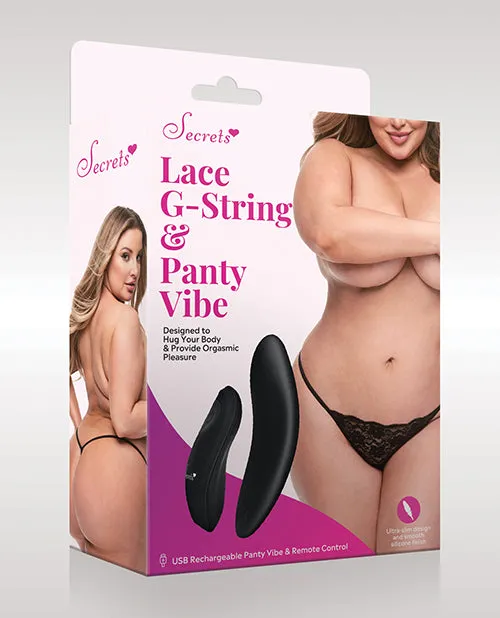 Female Sex Toys Secrets Secrets Rechargeable Silicone Lace GString and Panty Vibe Queen Black Female Sex Toys Secrets Secrets Rechargeable Silicone Lace GString and Panty Vibe Queen Black