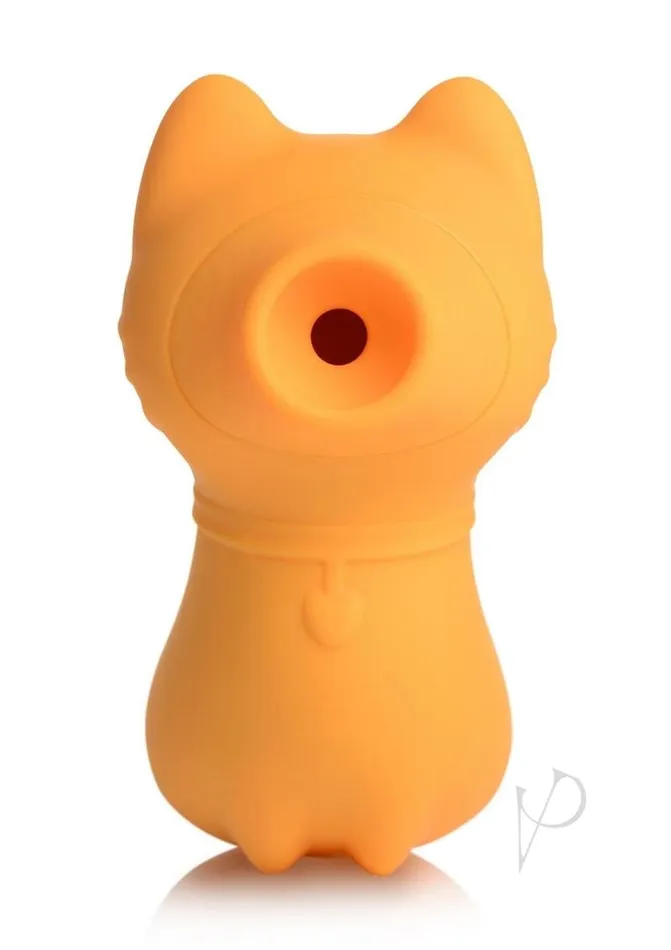 Female Sex Toys Shegasm Shegasm Sucky Kitty Rechargeable Silicone Clitoral Stimulator Orange