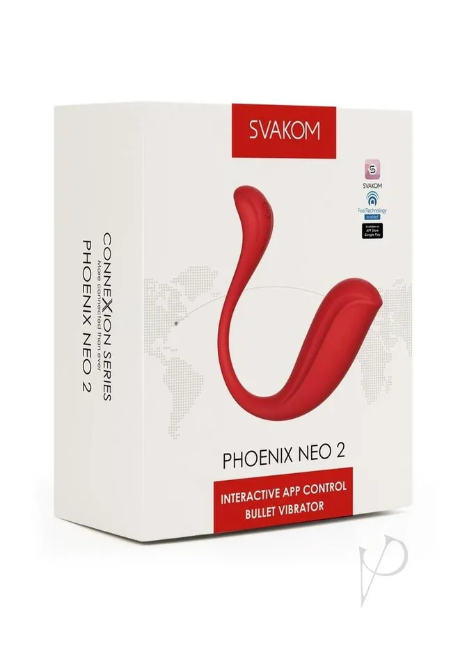 Female Sex Toys Svakom Phoenix Neo 2 Interactive Rechargeable Silicone Bullet Vibrator with Remote Control Red Svakom Female Sex Toys Svakom Phoenix Neo 2 Interactive Rechargeable Silicone Bullet Vibrator with Remote Control Red Svakom