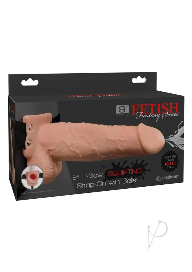 Fetish Fantasy Series Female Sex Toys Fetish Fantasy Series Hollow Squirting StrapOn Dildo with Balls and Harness 9in Vanilla Fetish Fantasy Series Female Sex Toys Fetish Fantasy Series Hollow Squirting StrapOn Dildo with Balls and Harness 9in Vanilla