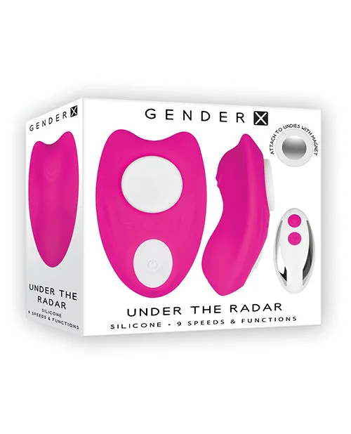 Gender X Female Sex Toys Gender X Under The Radar Rechargeable Silicone Panty Vibe with Remote Control Pink
