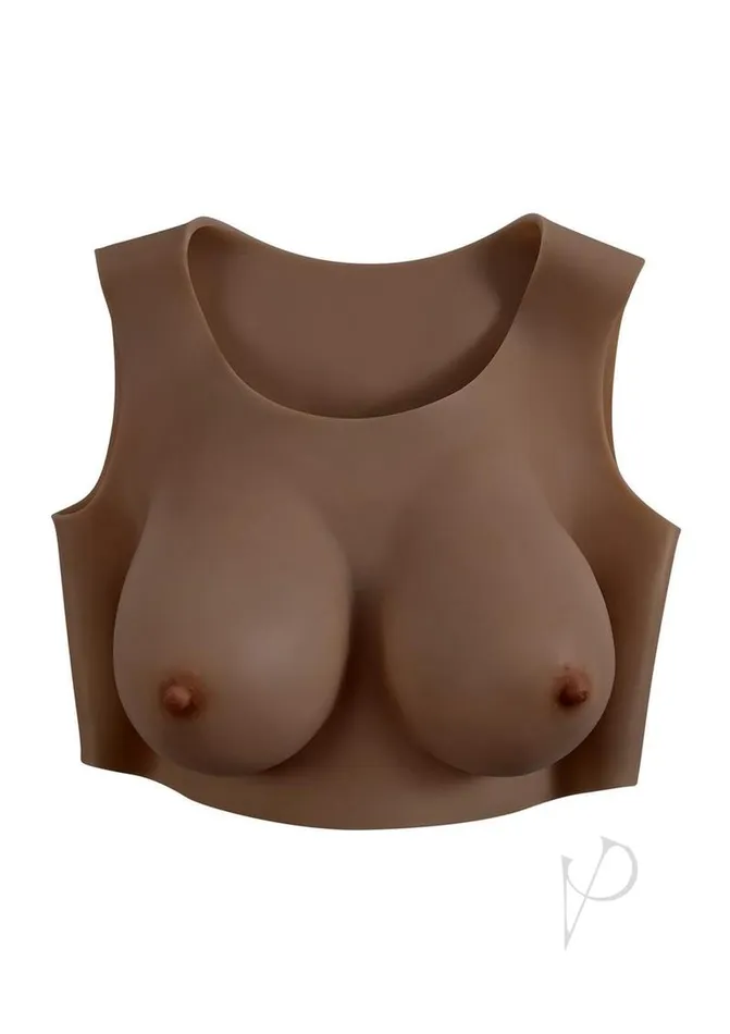 Gender X Gender X Breast Plate Silicone D Cup Chocolate Anal